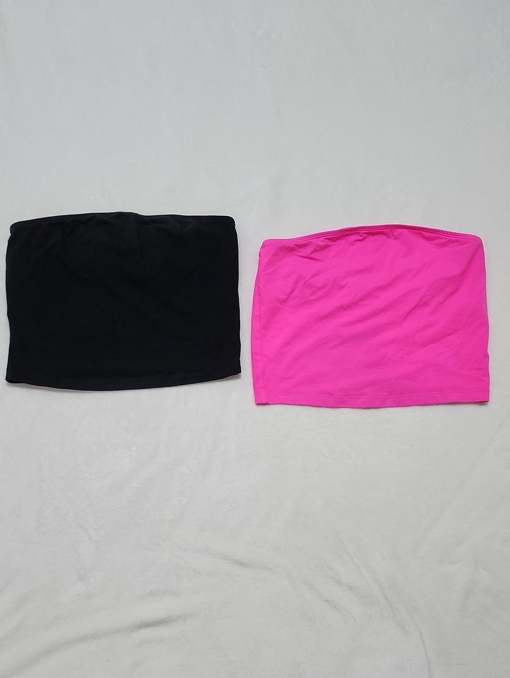 Black and Hot Pink Tube Skirts - Pack of 2